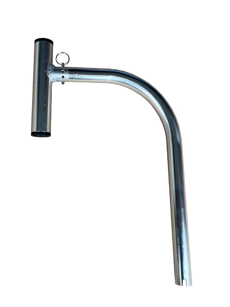 Polished aluminum Island Anchor pole mount showing durable marine construction