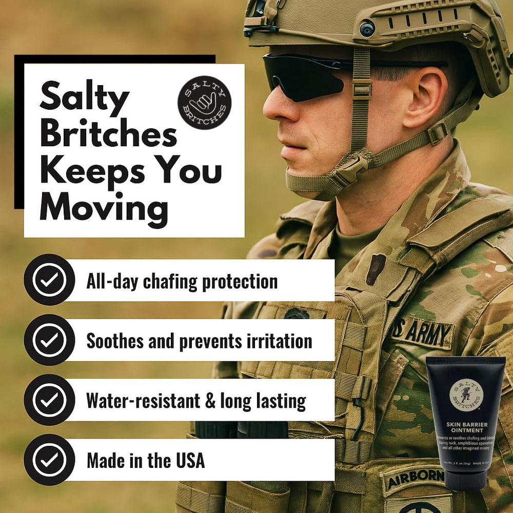 Close-up of Salty Britches gel bottle showing berry scent and easy squeeze