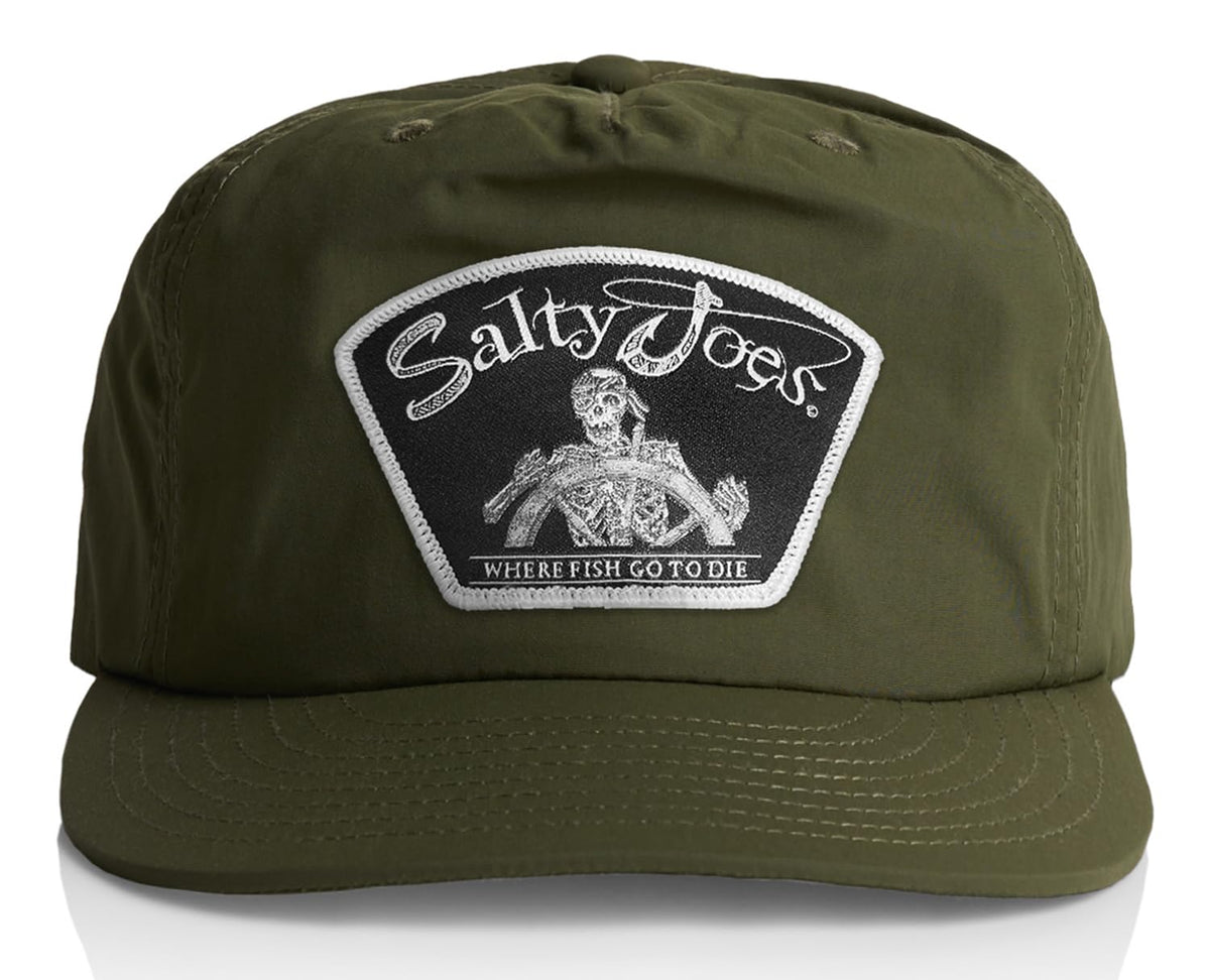SALTY JOES Back from The Depths Patch Surf Hat front view offers sun protection and style.