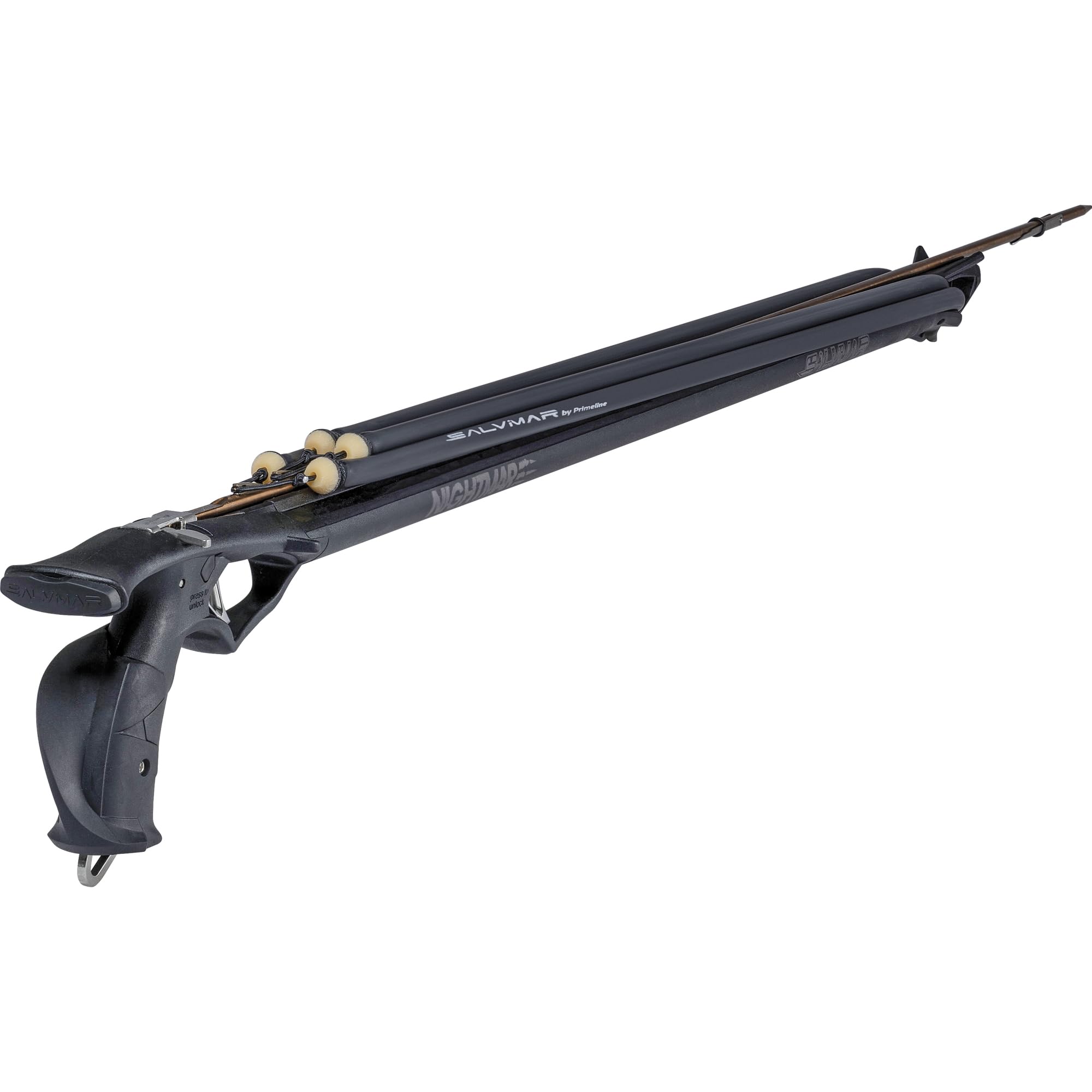 SALVIMAR Hero Nightmare 95cm speargun with asymmetrical barrel for stable water balance