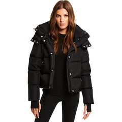 SAM New York Jordy short puffer jacket front view highlighting warmth and silhouette