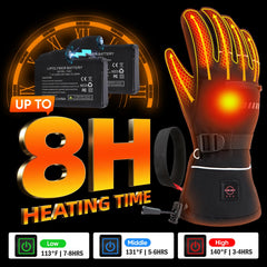 SAMLMAP heated gloves battery life supports up to eight hours of warmth.