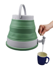 SAMMART 6L water carrier expanded and folded for compact storage