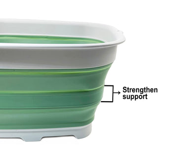 SAMMART dishpan with draining plug ready for draining water.
