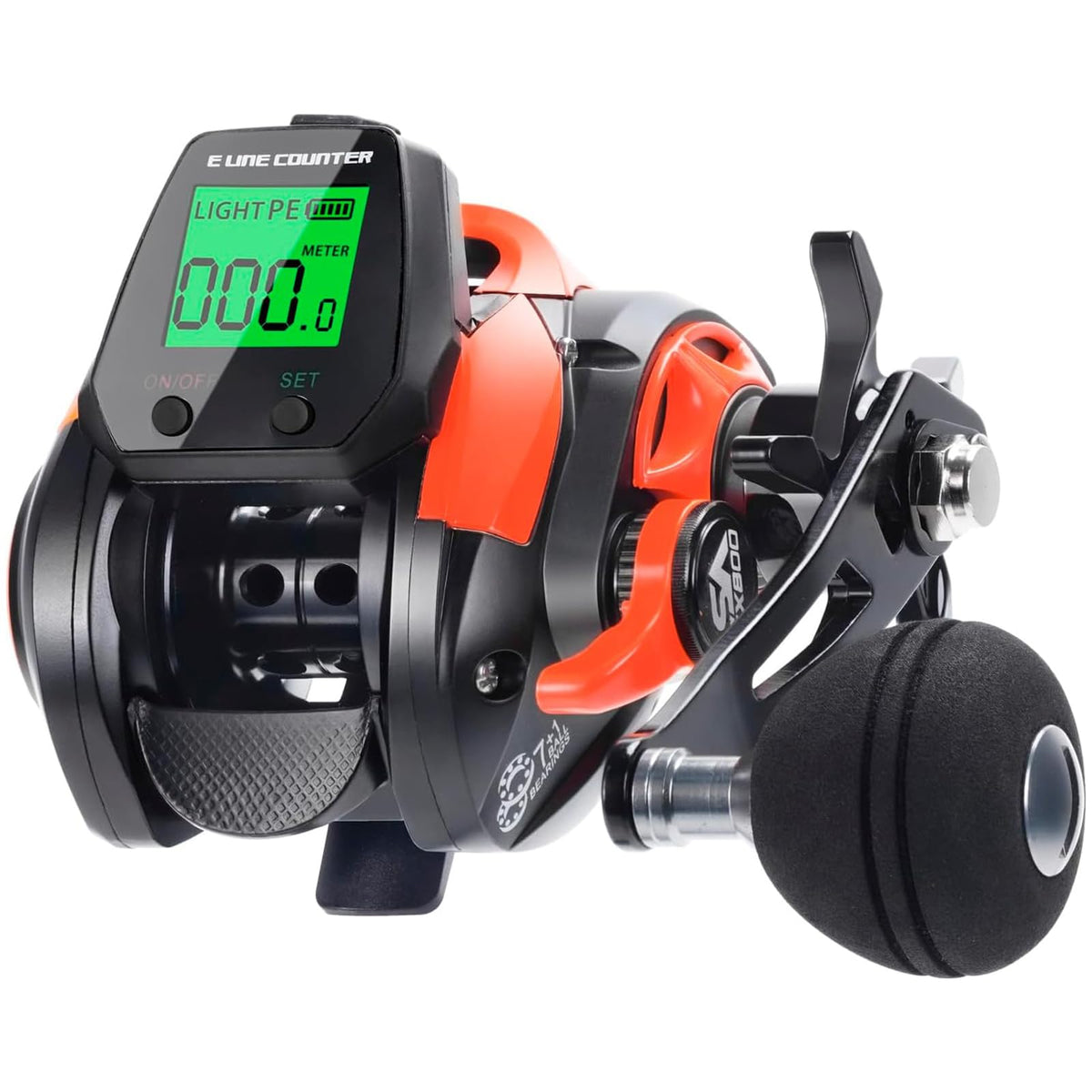 SAMOLLA baitcasting reel silhouette emphasizes ultralight design for comfortable all-day casting.