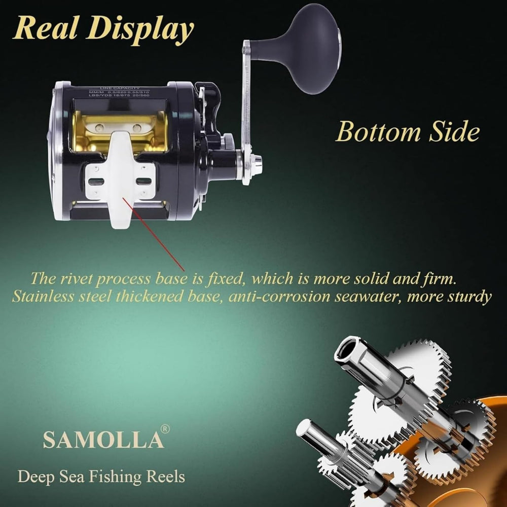 SAMOLLA conventional reel with aerospace-grade aluminum for extreme strength
