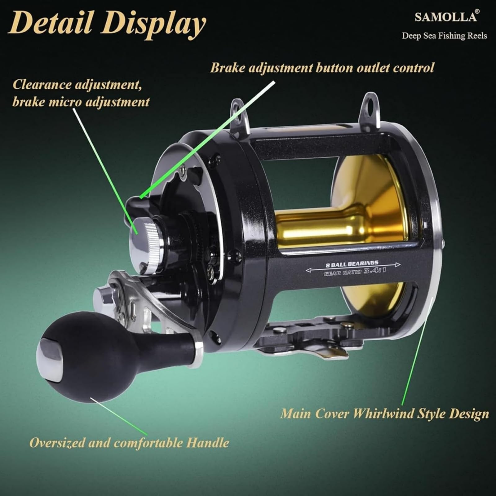 SAMOLLA interchangeable spool with micro-adjustment dial for versatile setups