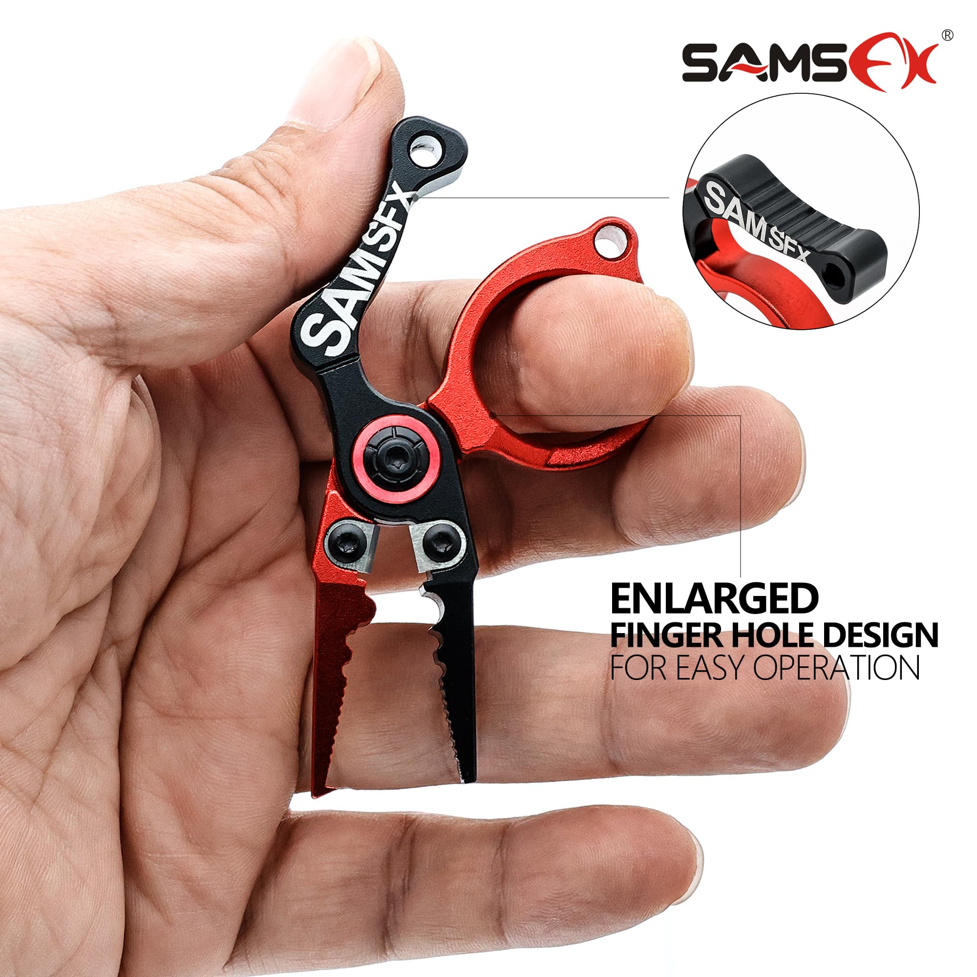 Split ring tool feature on the pliers