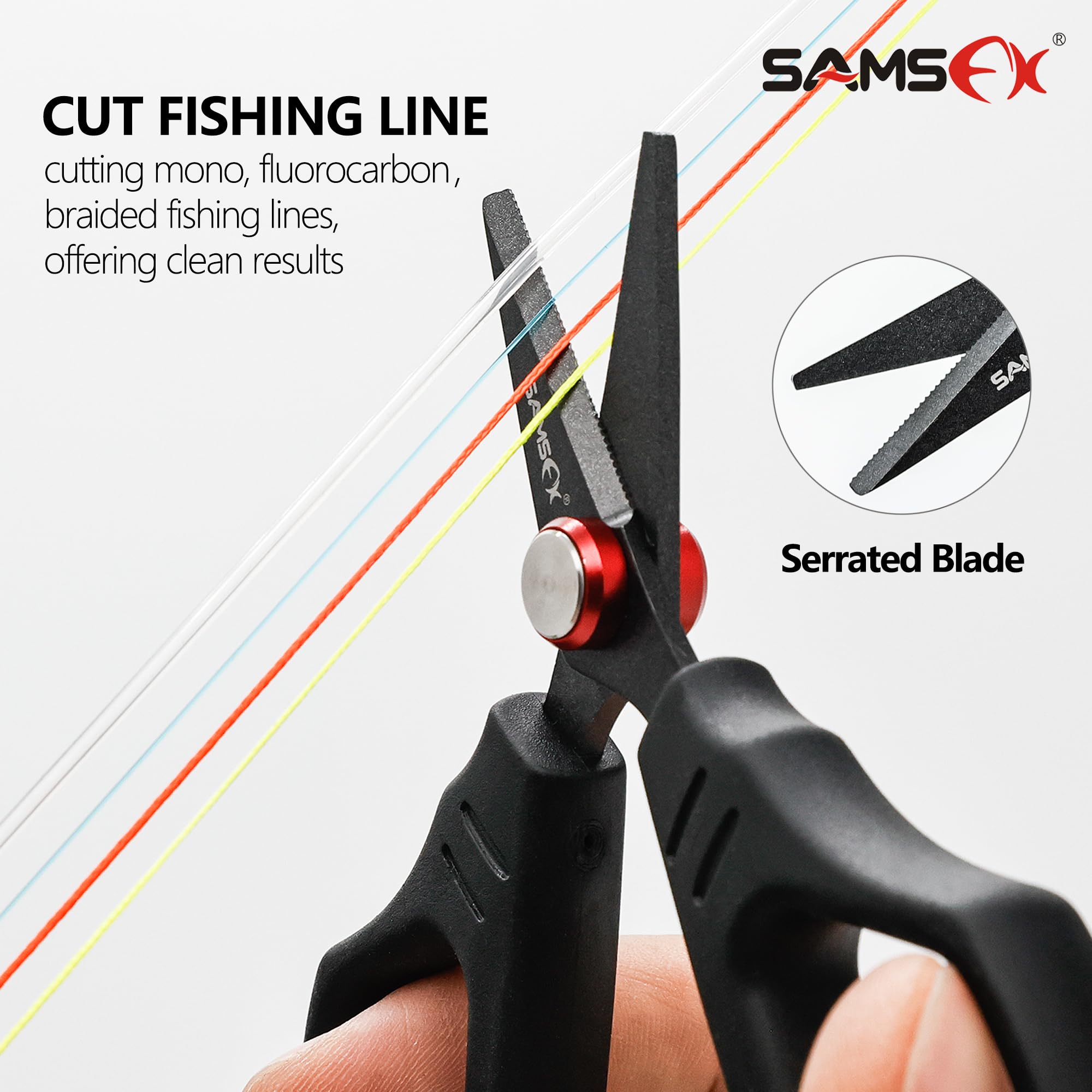 SAMSFX scissors serrated edges for non-slip cutting