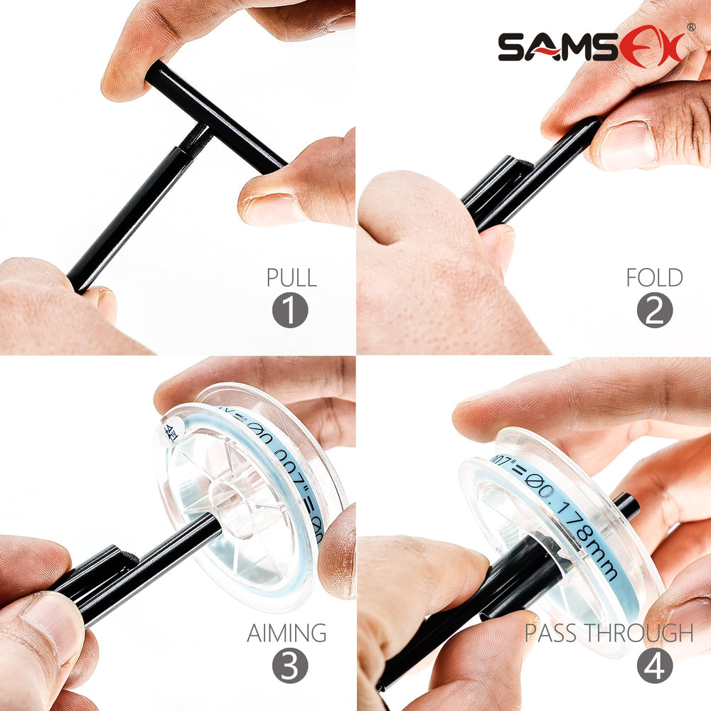 Elastic bungee cord on SAMSFX tippet spool holder