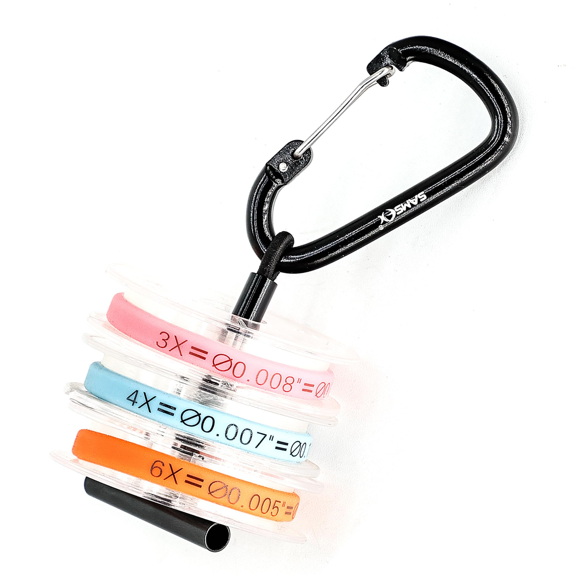 Compact design keeps tippet spools organized and accessible