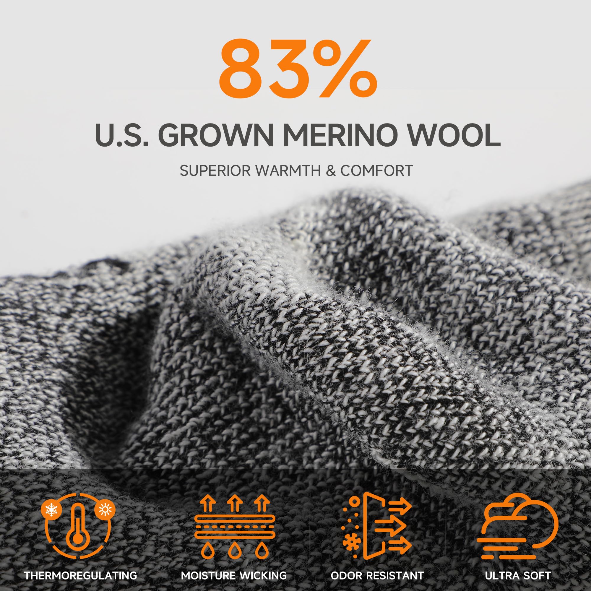 Reinforced heel-toe design keeps SAMSOX socks lasting longer with secure fit.