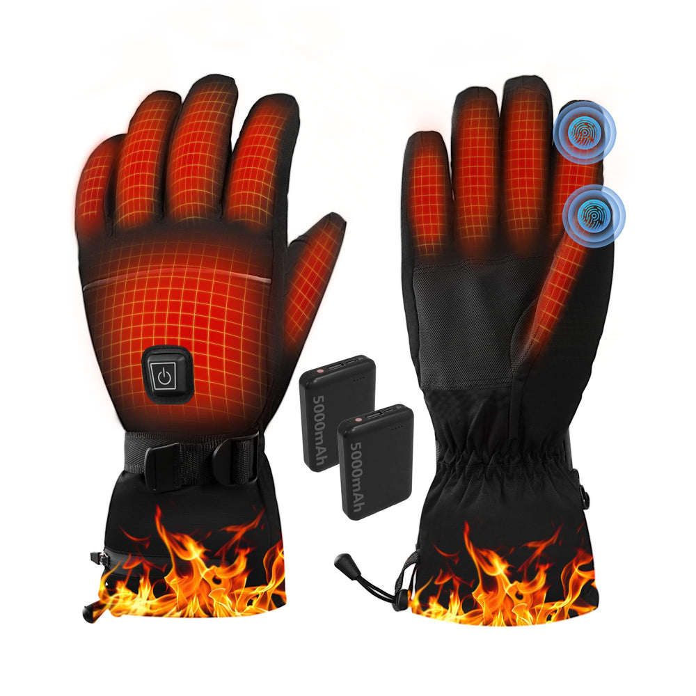 SAMZX heated gloves show back-and-fingers heat for all-day warmth.