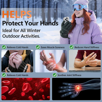 SAMZX heated gloves in-action during winter sports like skiing or hiking