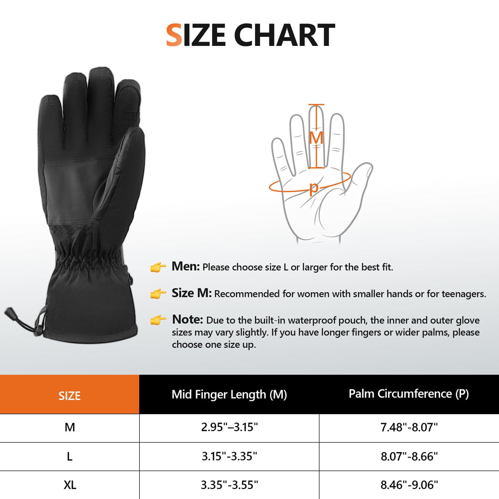 SAMZX heated gloves plush lining adds cloud-soft comfort in cold settings