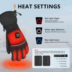 SAMZX heated gloves waterproof shell keeps hands dry.