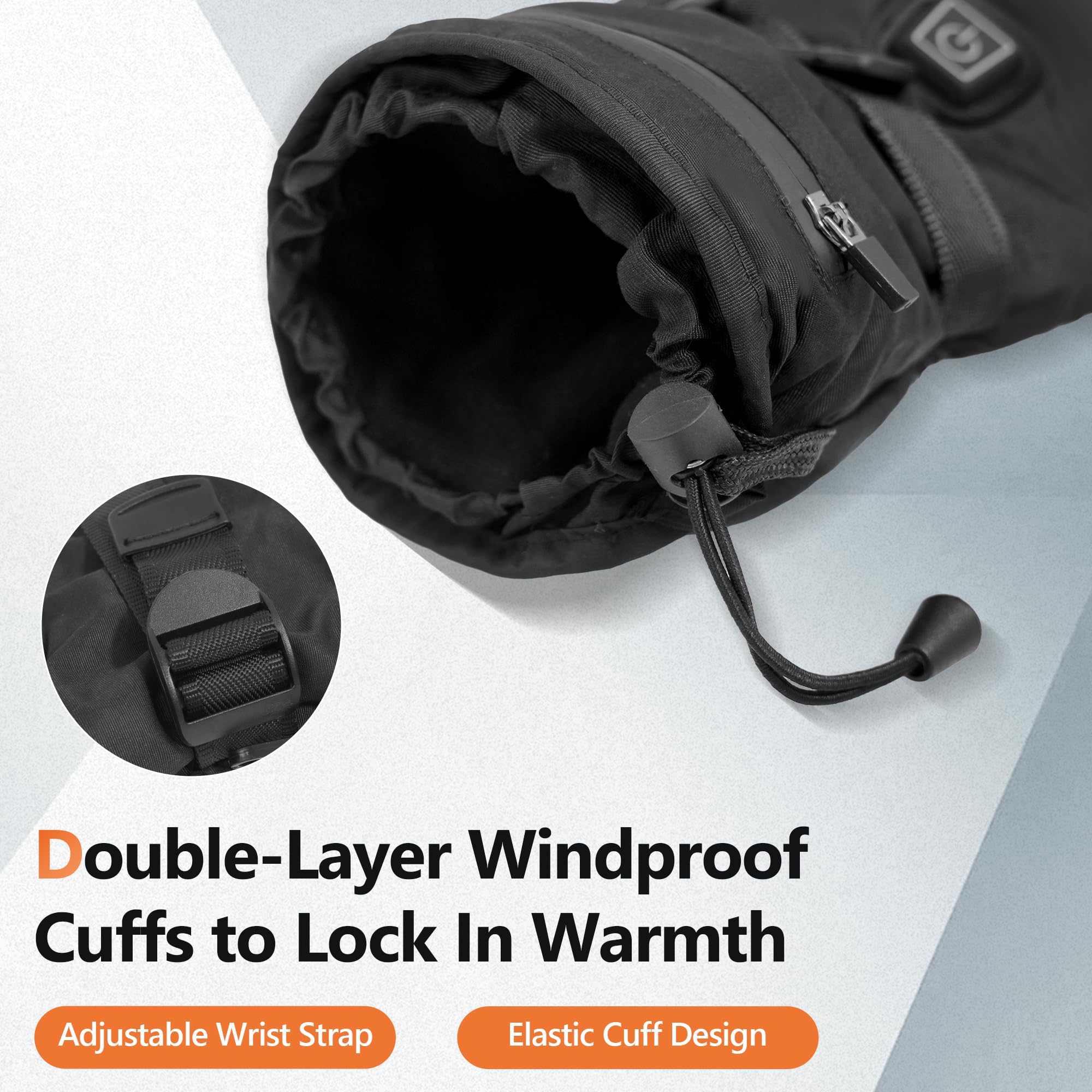 SAMZX heated gloves windproof design blocks cold air during rides