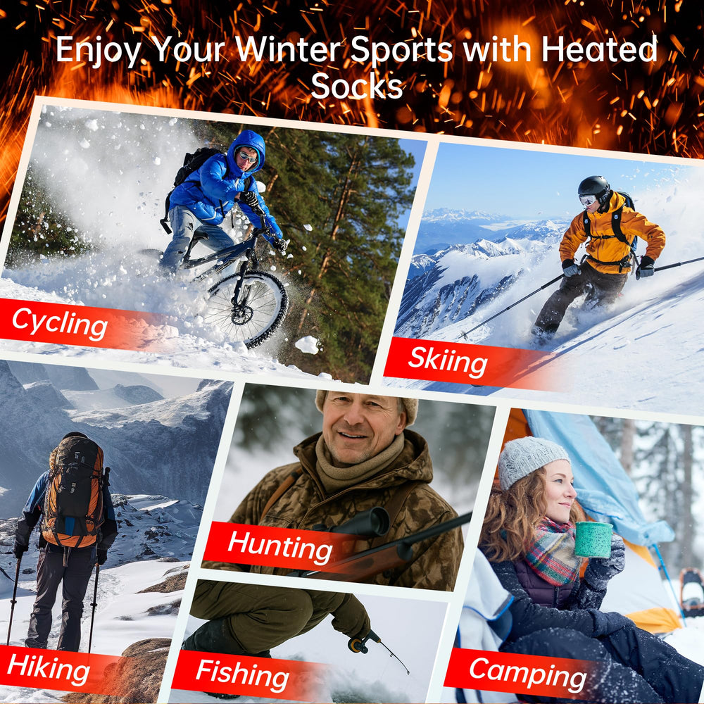 SAMZX heated socks ideal for winter sports and commutes