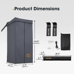 SAN HIMA car-side shower room focuses privacy for quick outdoor rinses