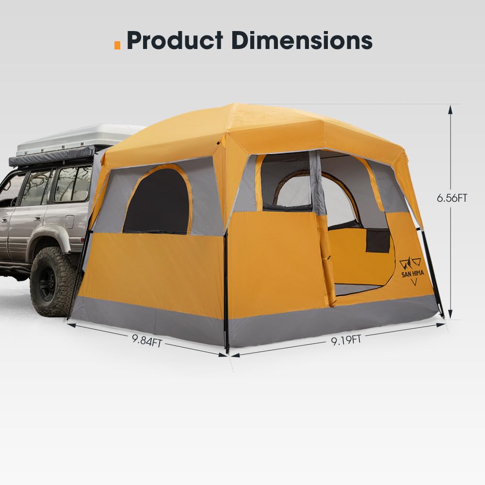 SanHima SUV tent poles fiberglass provide strong wind resistance and durability.