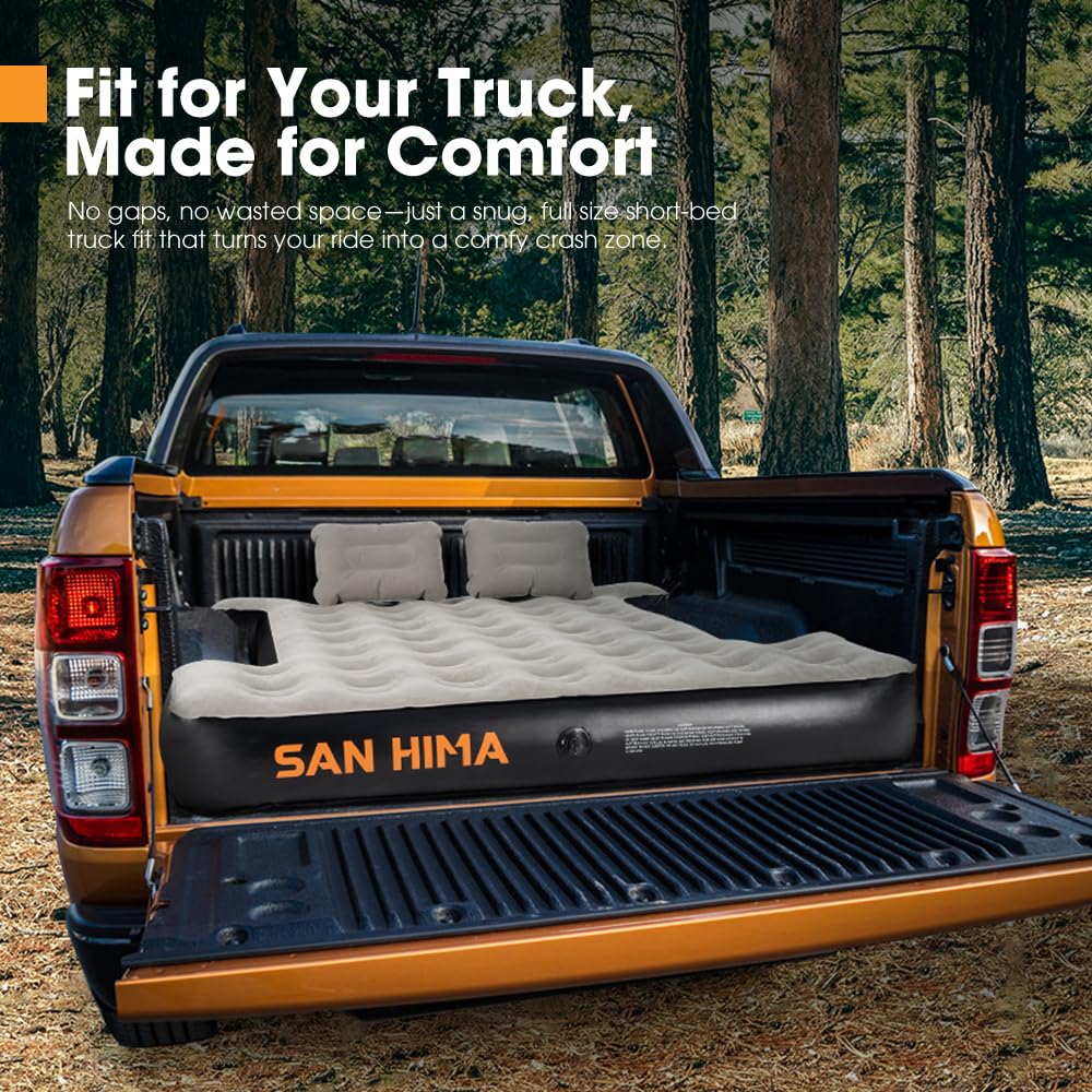 SAN HIMA two buddy pillows add extra softness for cozy truck-bed lounging