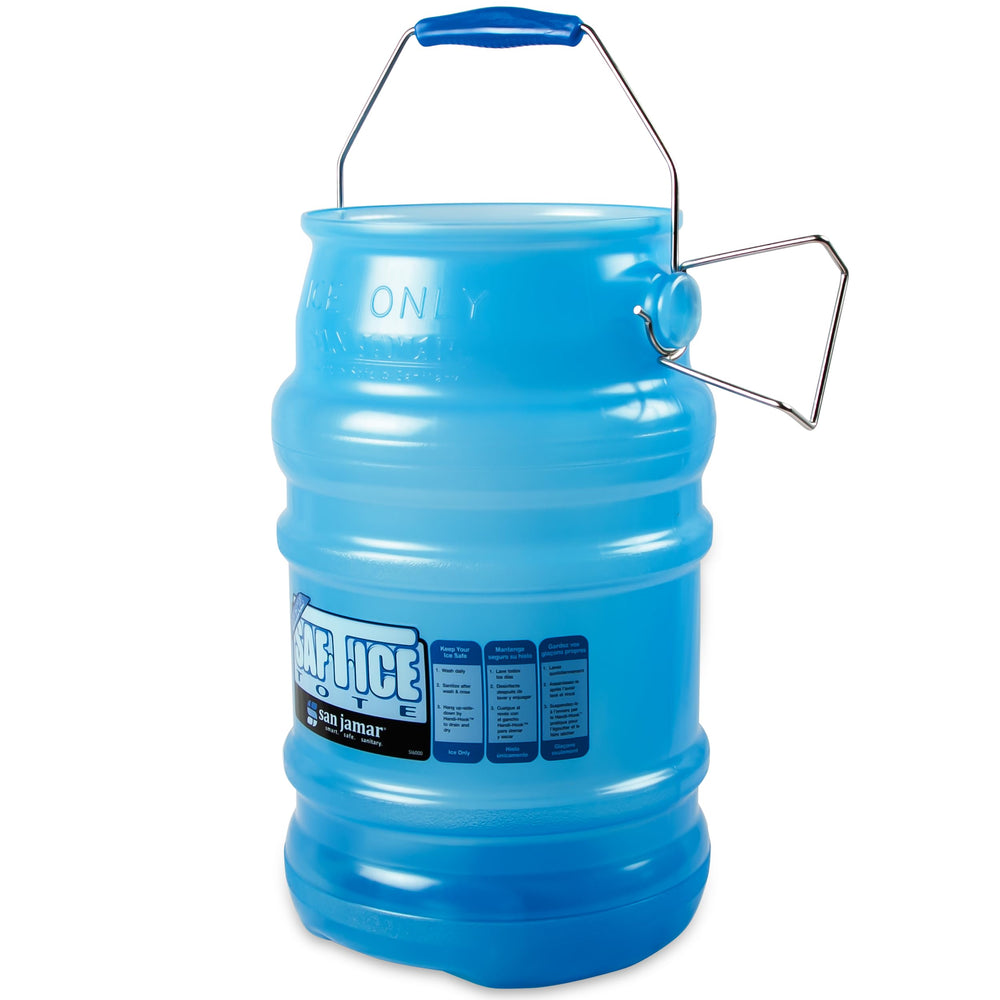 San Jamar Saf-T-Ice tote with raised tri-grips for comfort