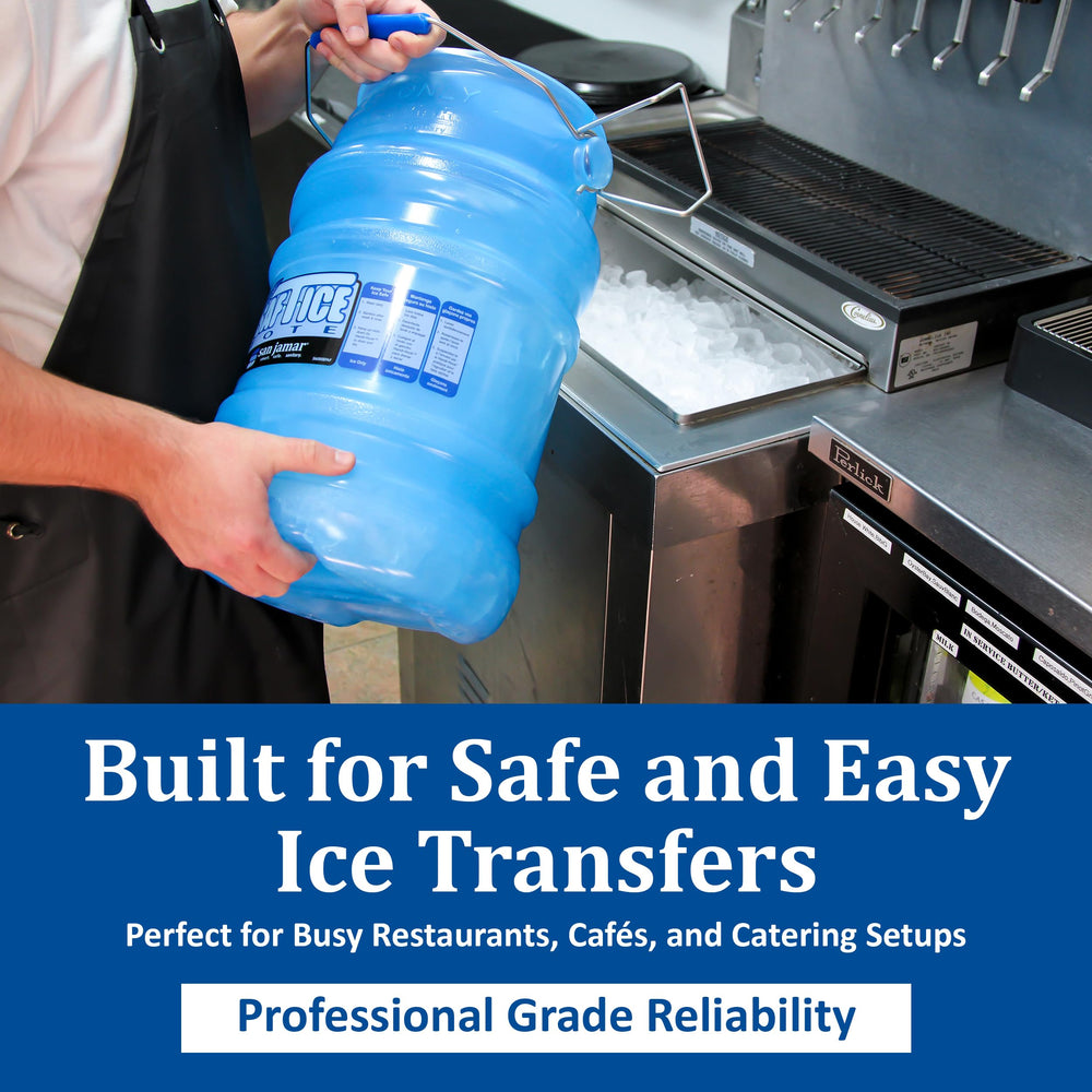 San Jamar Saf-T-Ice tote showing ICE ONLY label