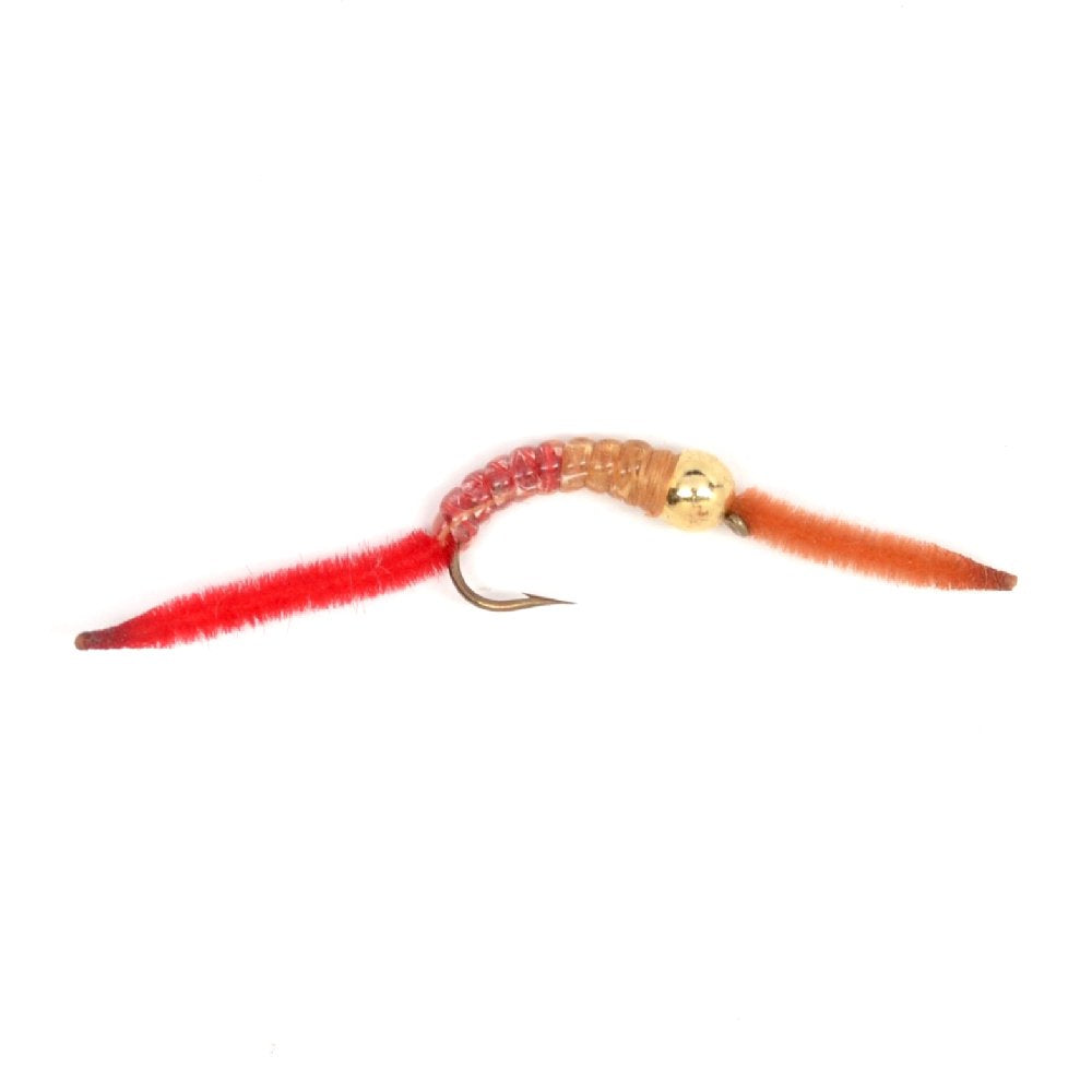 Red/Brown San Juan Worm pattern with beads
