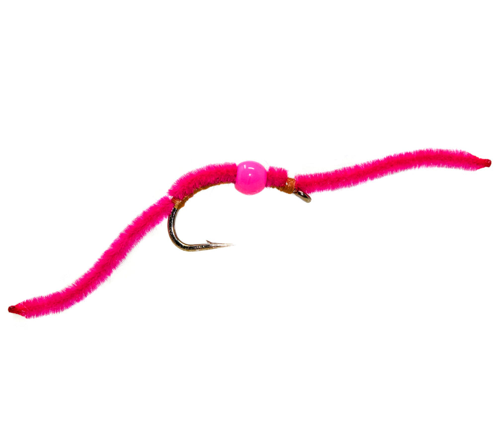 Bead-head San Juan Worm wet fly pattern - size #10