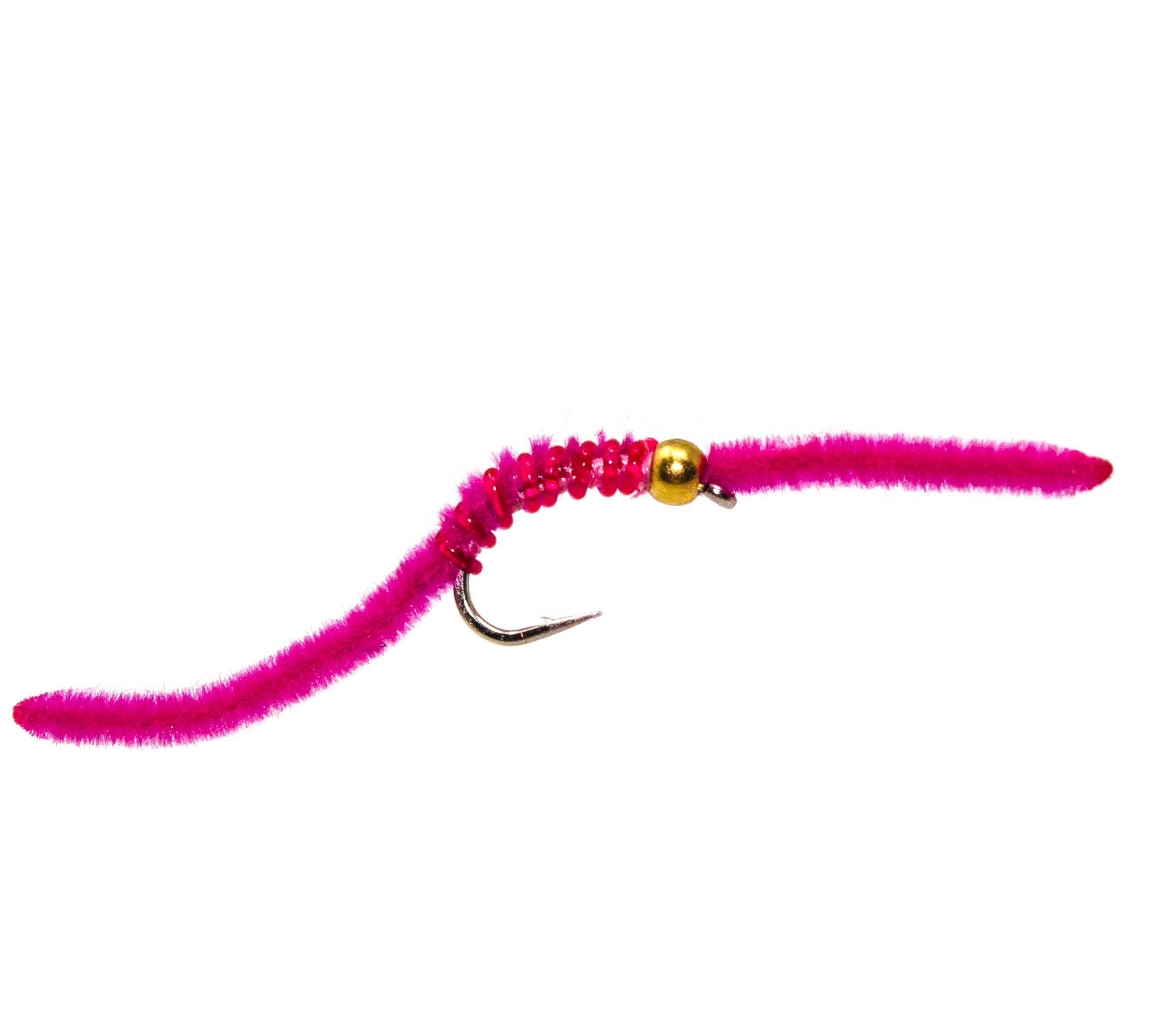 San Juan Worm bead-head fly color variation - size #8