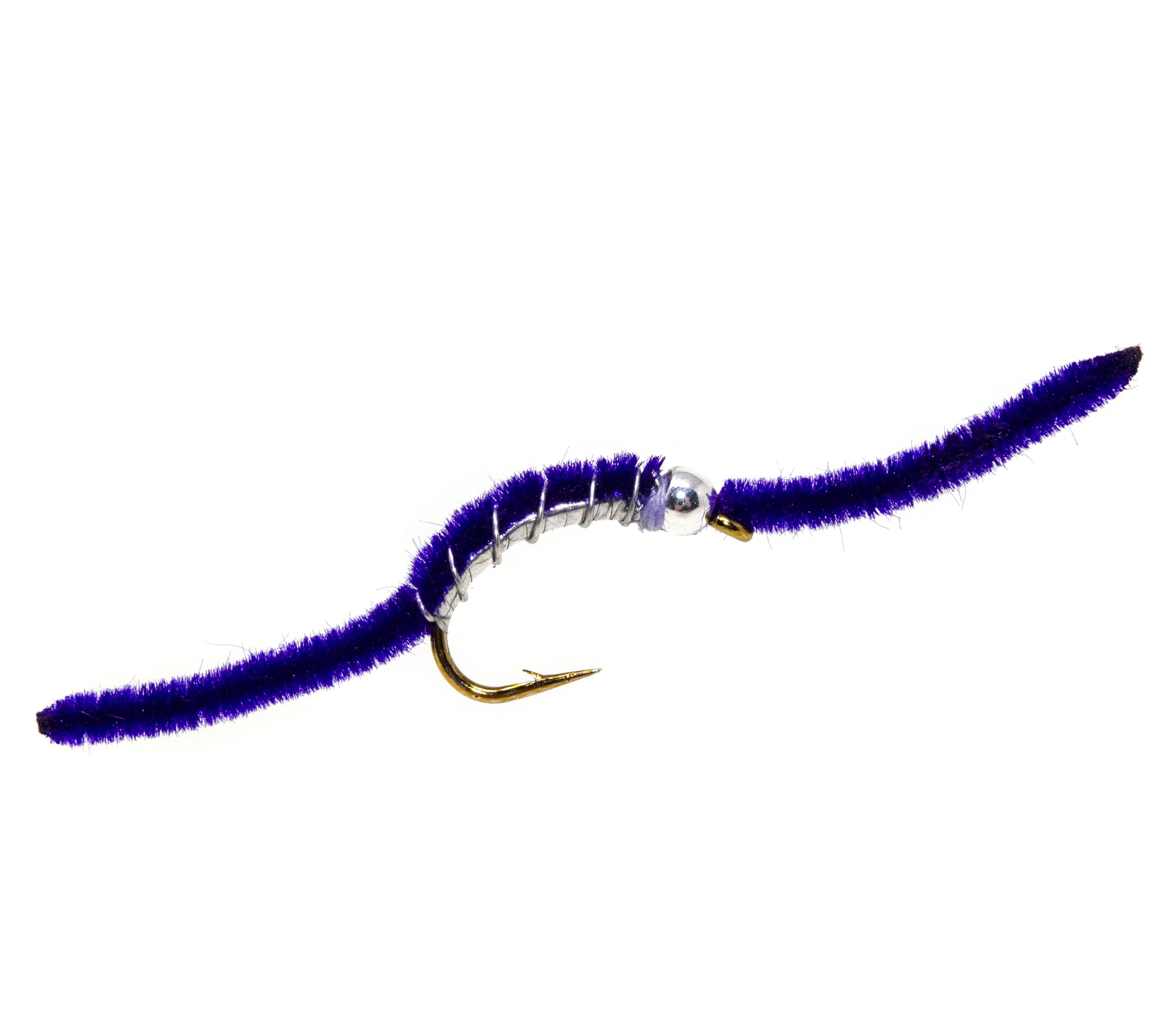 San Juan Worm bead-head fly color variation - size #12