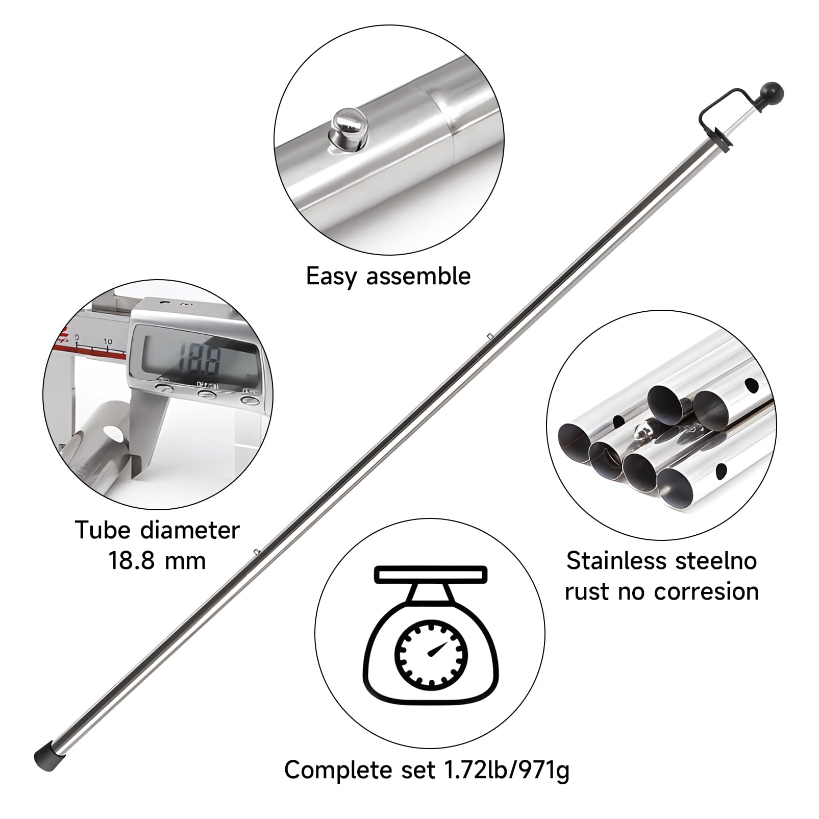 SAN LIKE easy-assembly poles install in minutes for quick camp breaks.