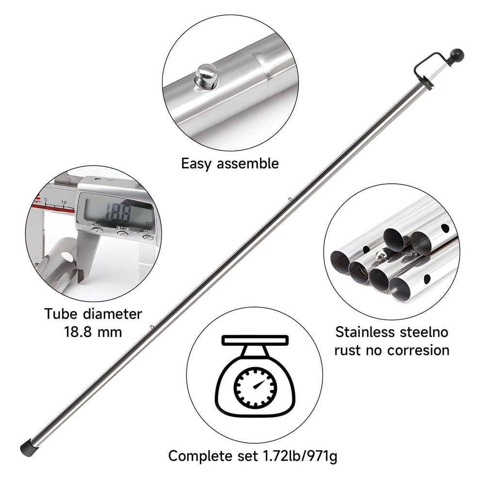 SAN LIKE easy-assembly poles install in minutes for quick camp breaks.