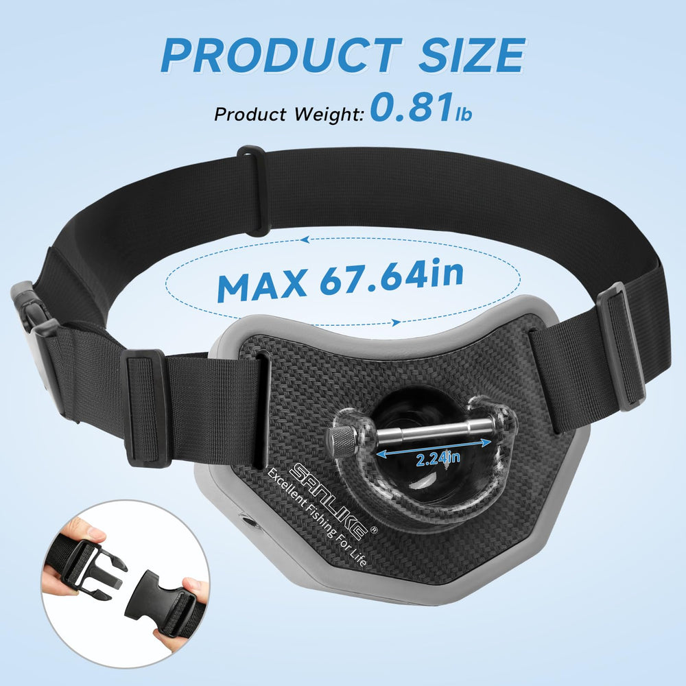 Close-up of EVA padded waist support on the SAN LIKE belt