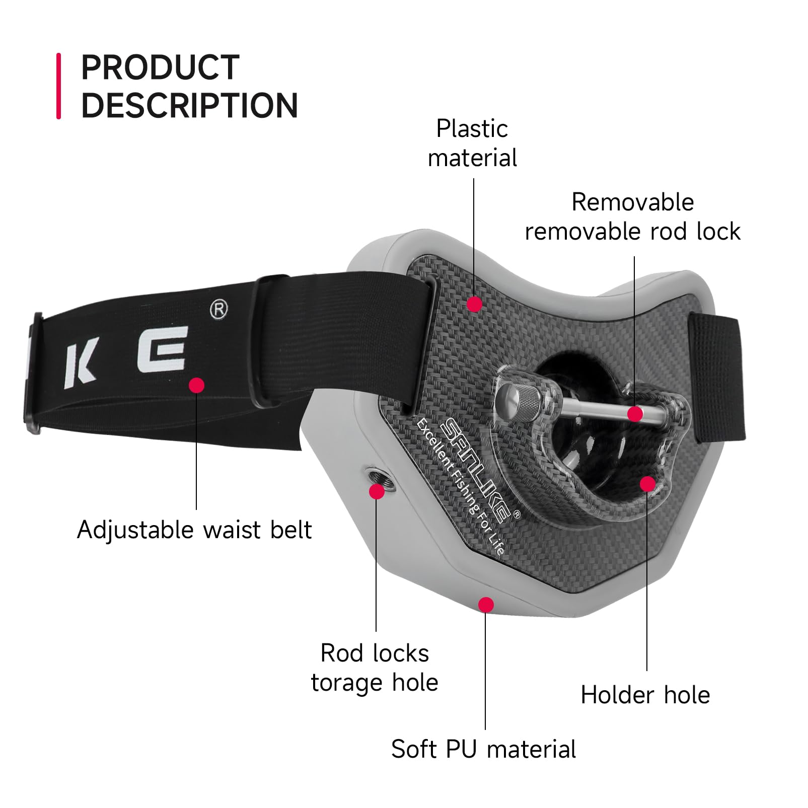 360-degree rotatable rod holder feature