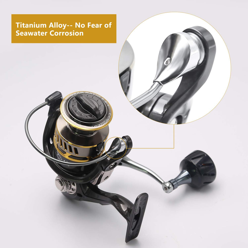 SAN LIKE spinning reel 7+1 bearings detail for smooth casting and retrieves
