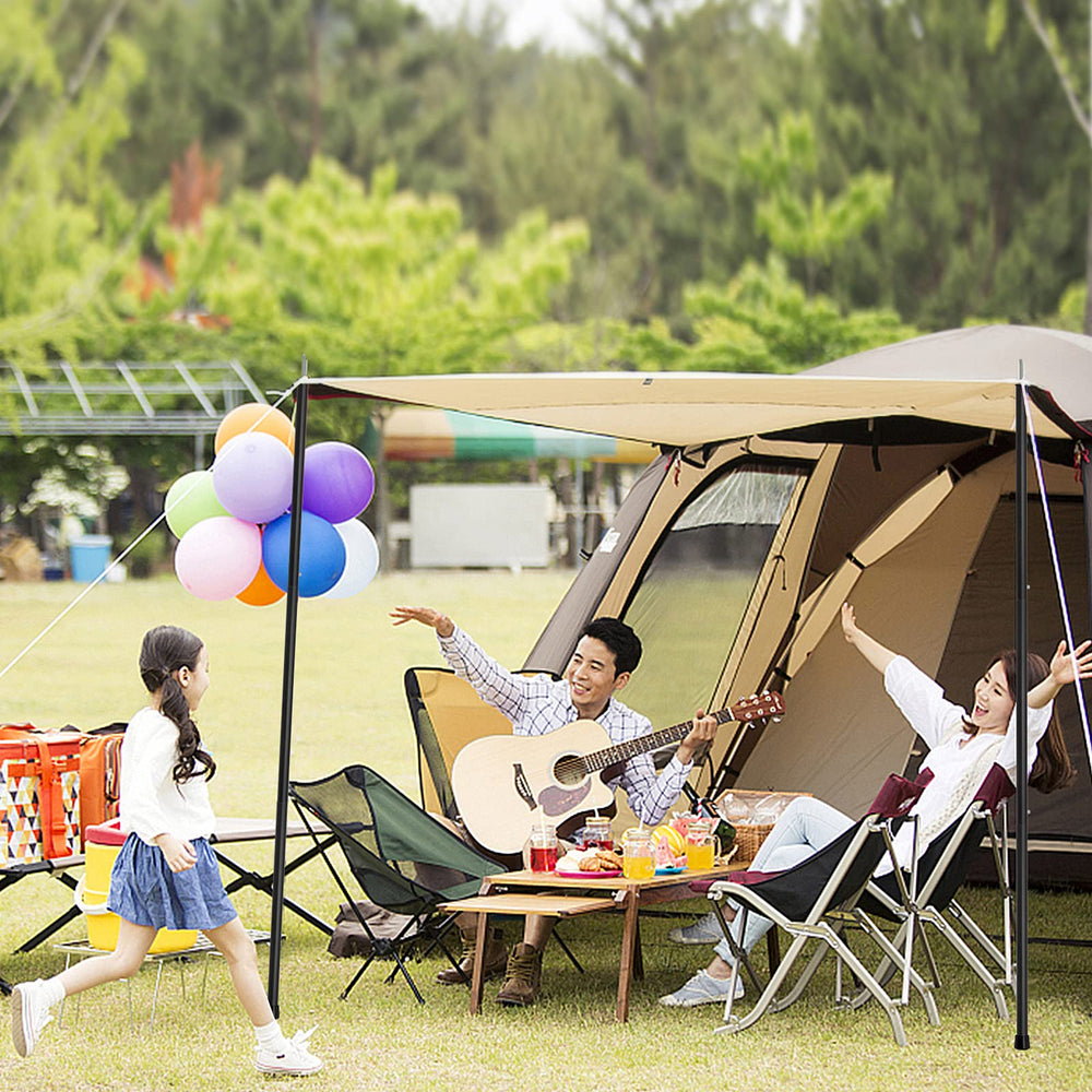 SAN LIKE tarp pole extended length showcases adjustable height for versatile shelter setups.