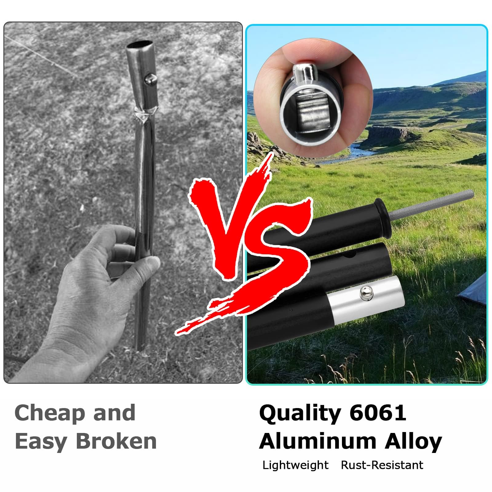 SAN LIKE tarp pole waterproof and durable for outdoor use.