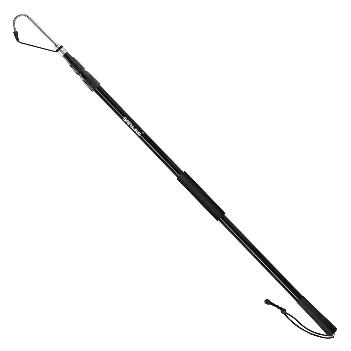 SAN LIKE telescopic gaff extended pole for easy reach on deck.