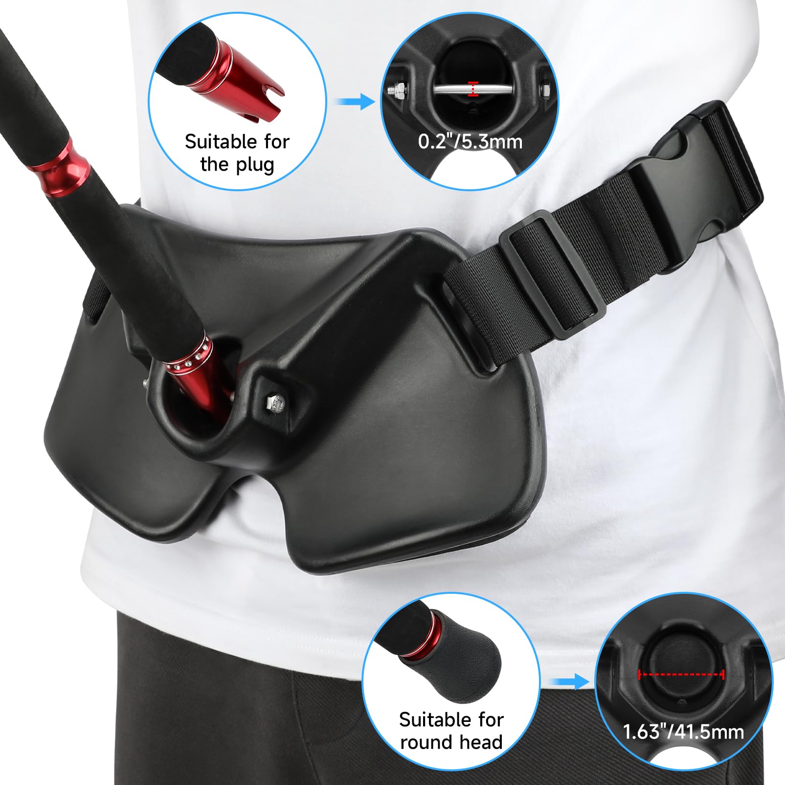 SAN LIKE two connecting straps enable flexible waist or leg wear.