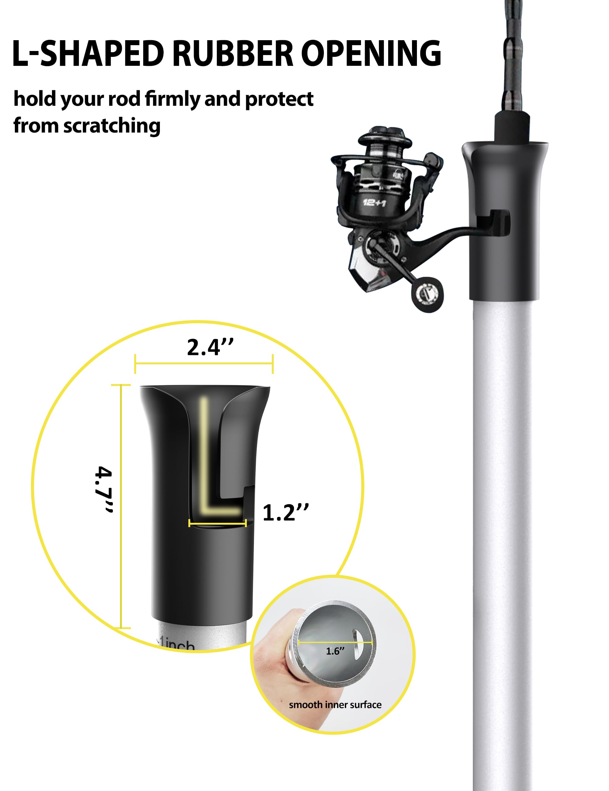 Two-section detachable sand spike with butterfly screw