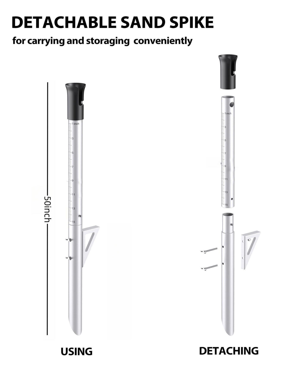 L-shaped rubber opening protects fishing rods