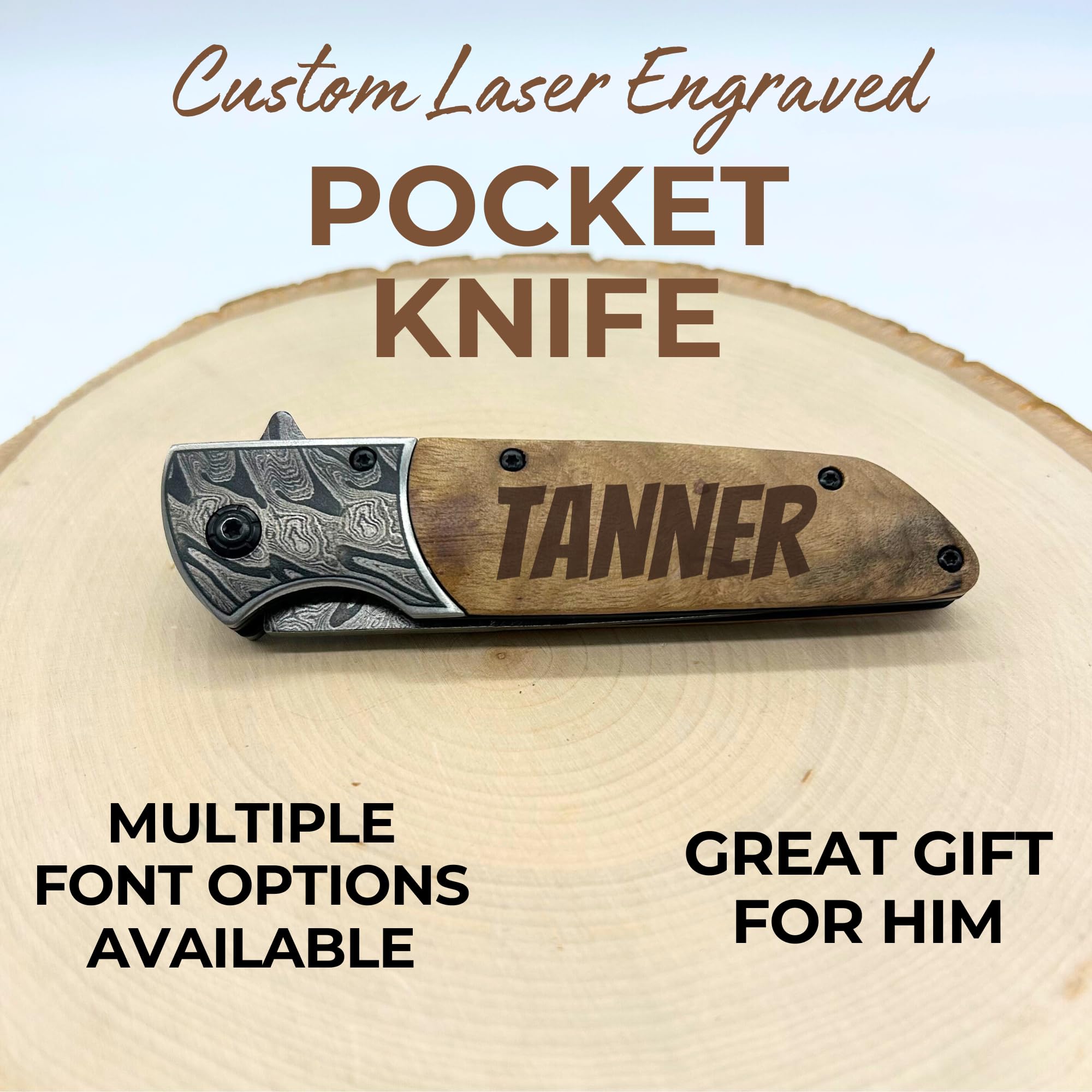 Sandpiper Ink knife with belt clip for secure carry during camping and daily use
