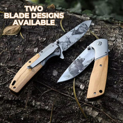 Sandpiper Ink Damascus pattern close-up highlights craftsmanship and durability.