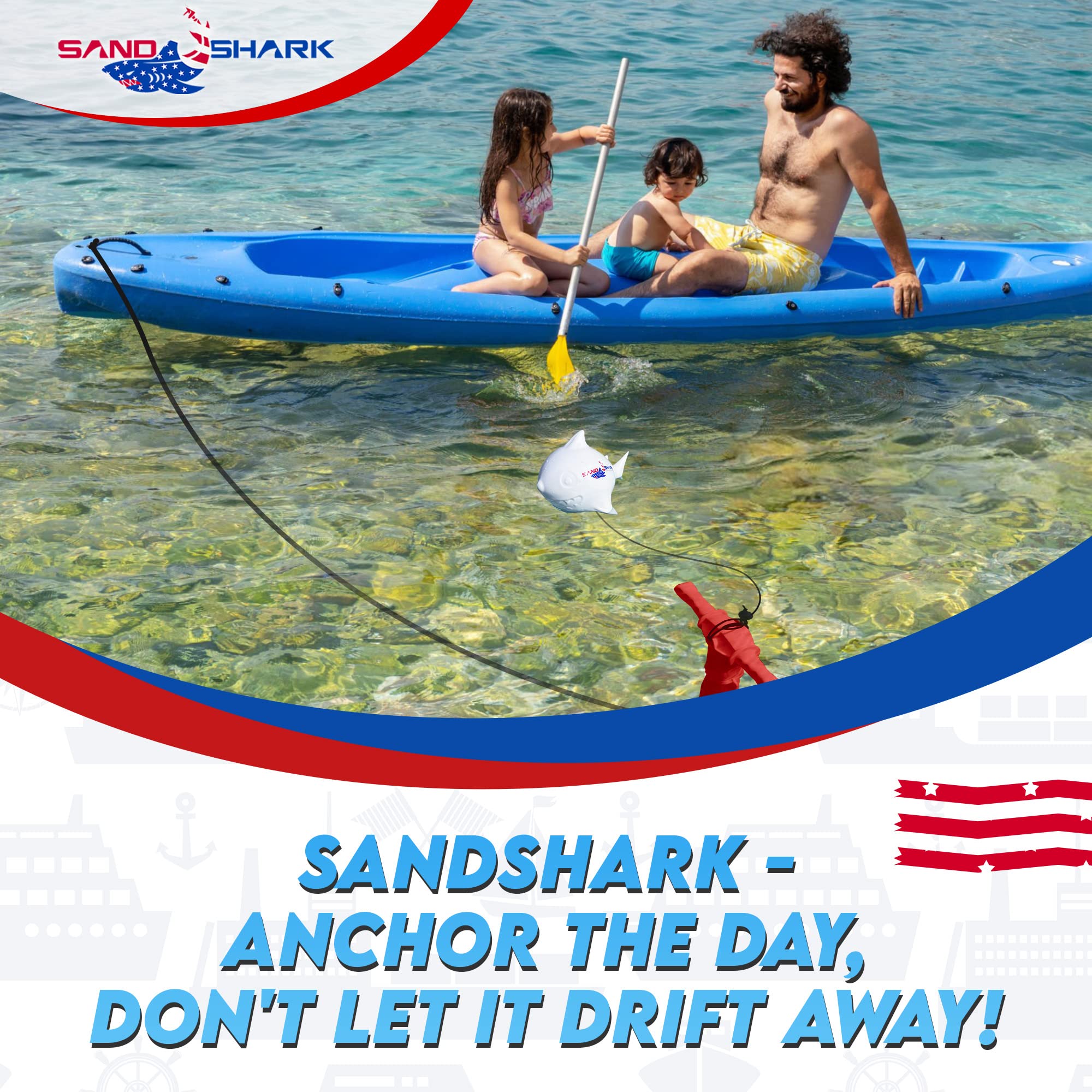 SandShark anchor buoy is versatile for kayak or small boat setups and fun.