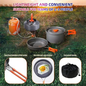 Sanheshun camping cooking set folding cutlery for quick meals