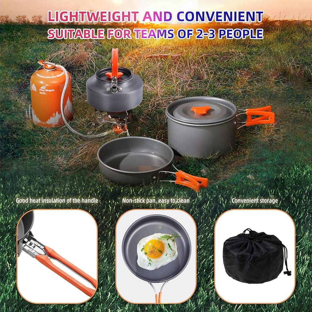 Sanheshun camping cooking set folding cutlery for quick meals