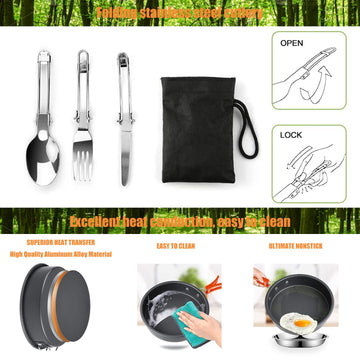 Sanheshun camping cooking set kettle for rapid outdoor boiling