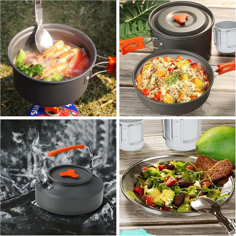 Sanheshun camping cooking set tote bag keeping gear organized