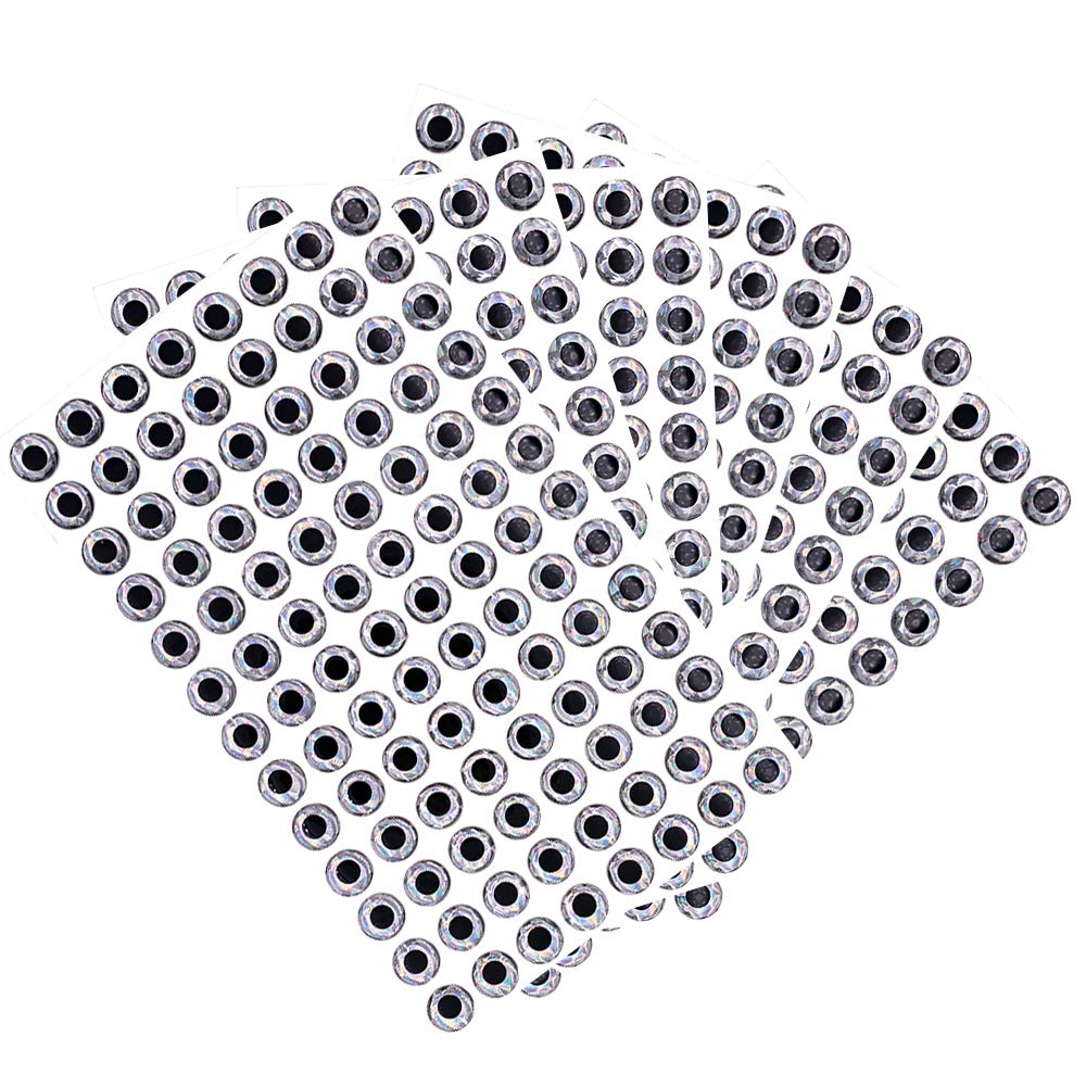 Sanhu 12mm 3D fish lure eyes in silver with holographic flash for lifelike attraction